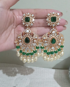 Polki victorian earrings