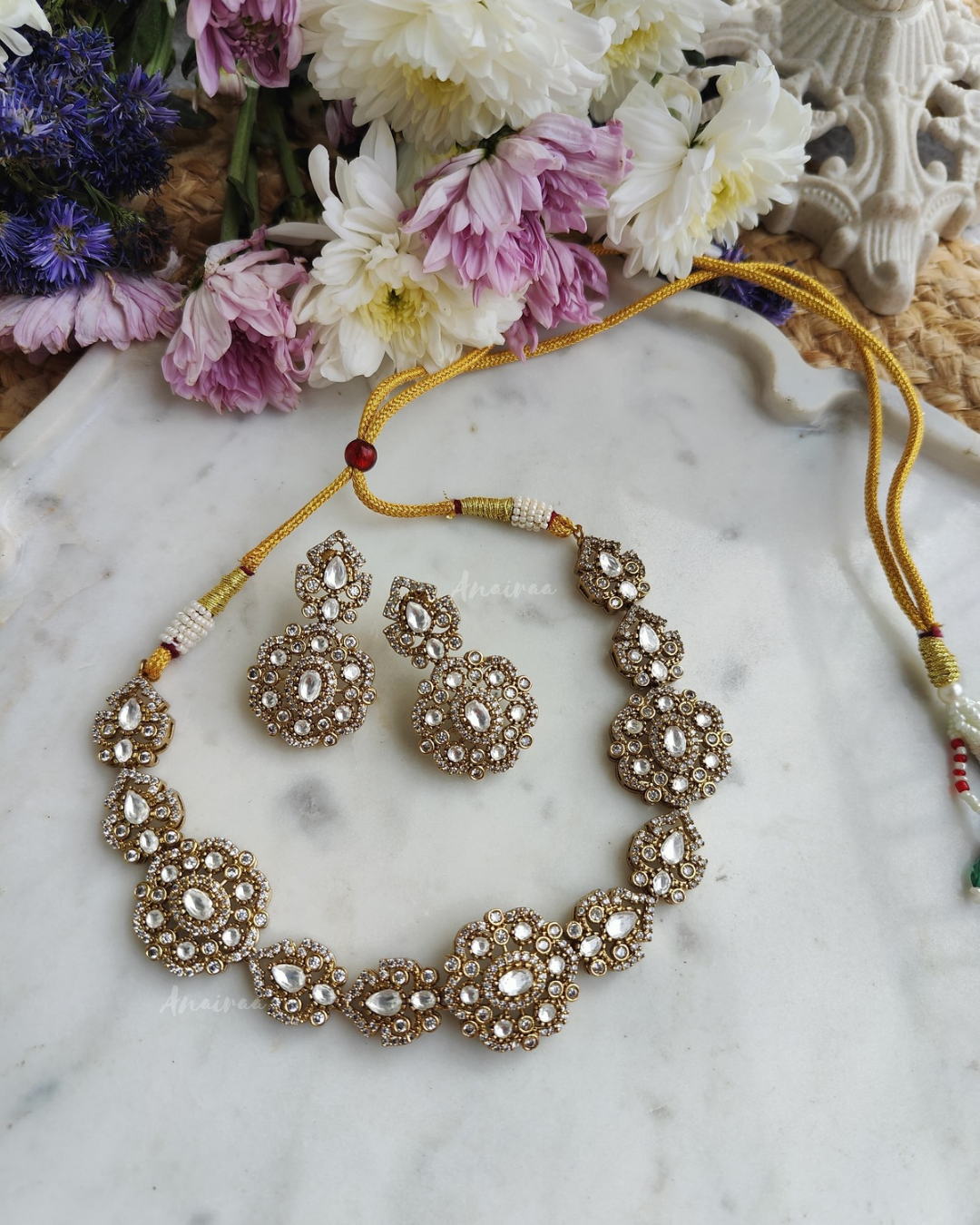 Victorian polki choker set