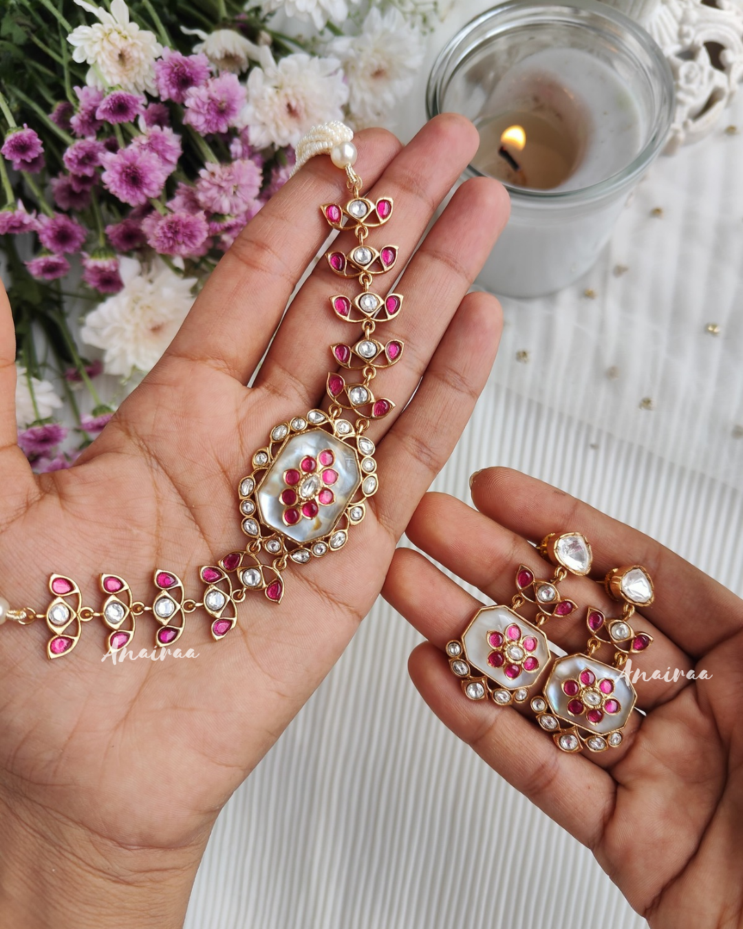 Mother of pearl choker set