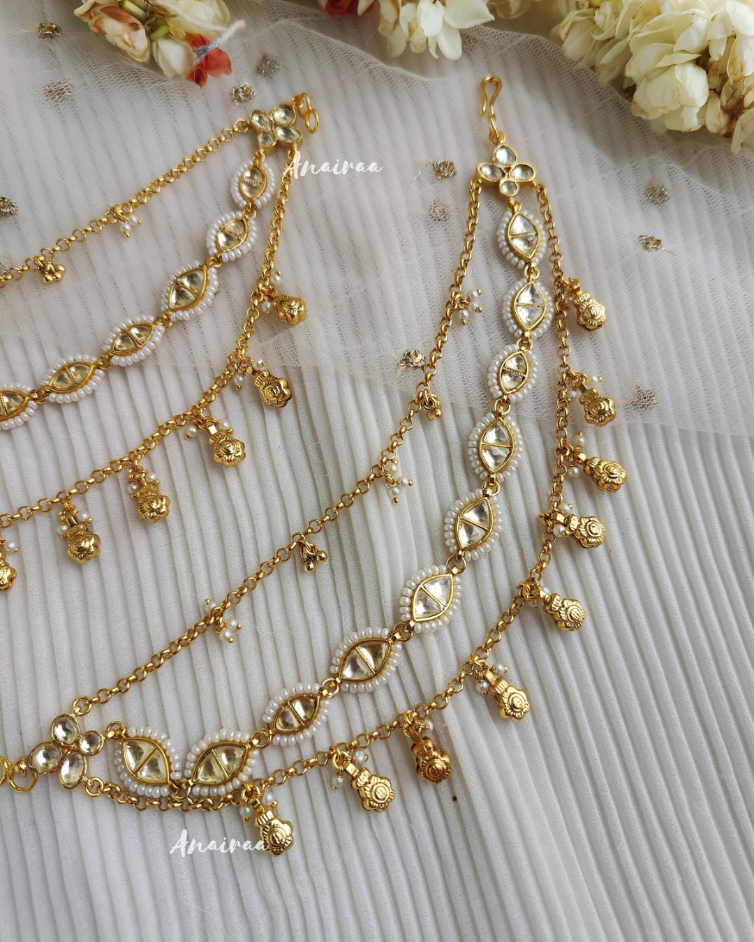 Paachi kundan earchains
