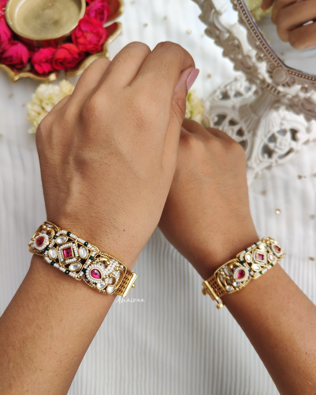 Antique jhumkas bangles