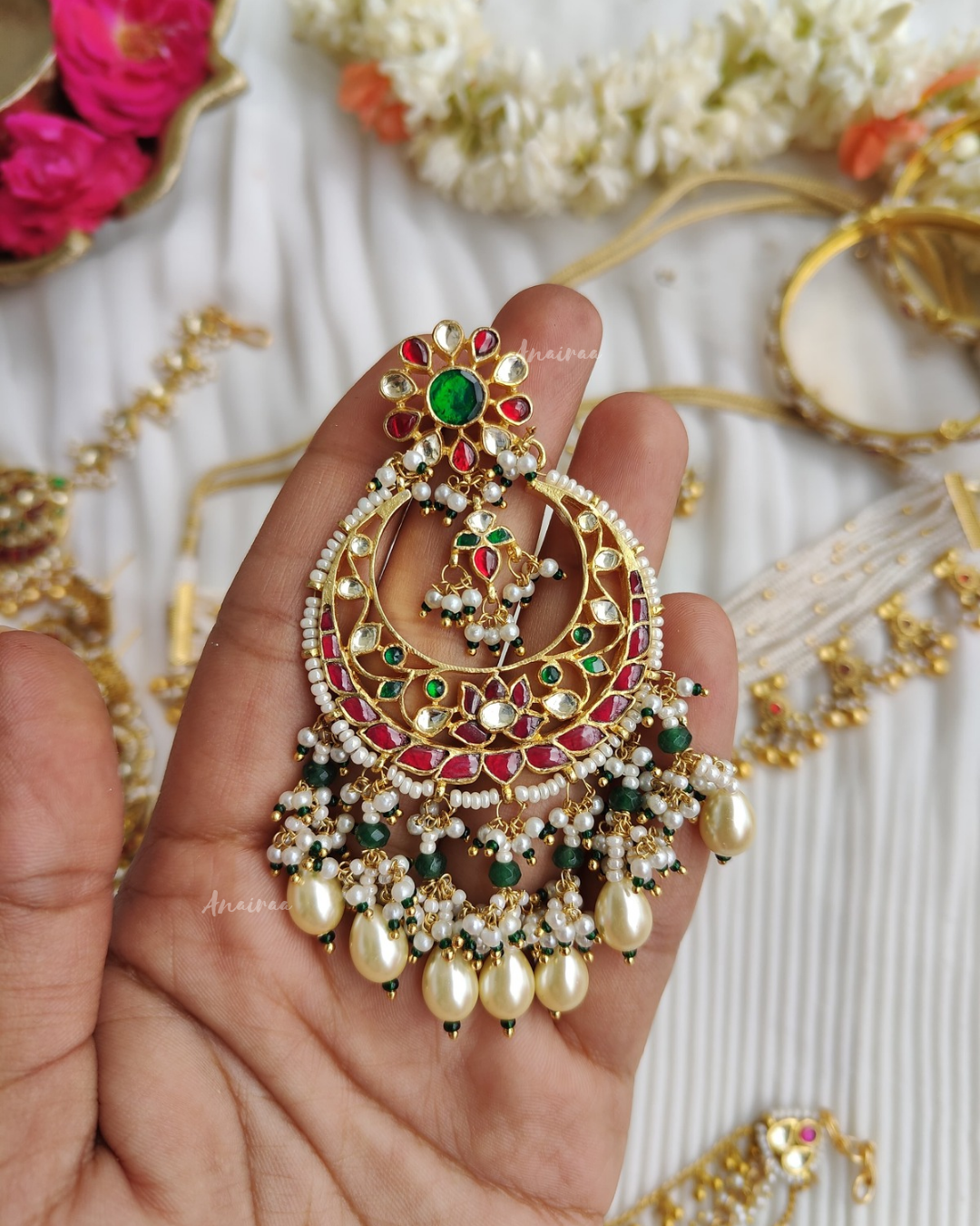 Paachi kundan chandbalis
