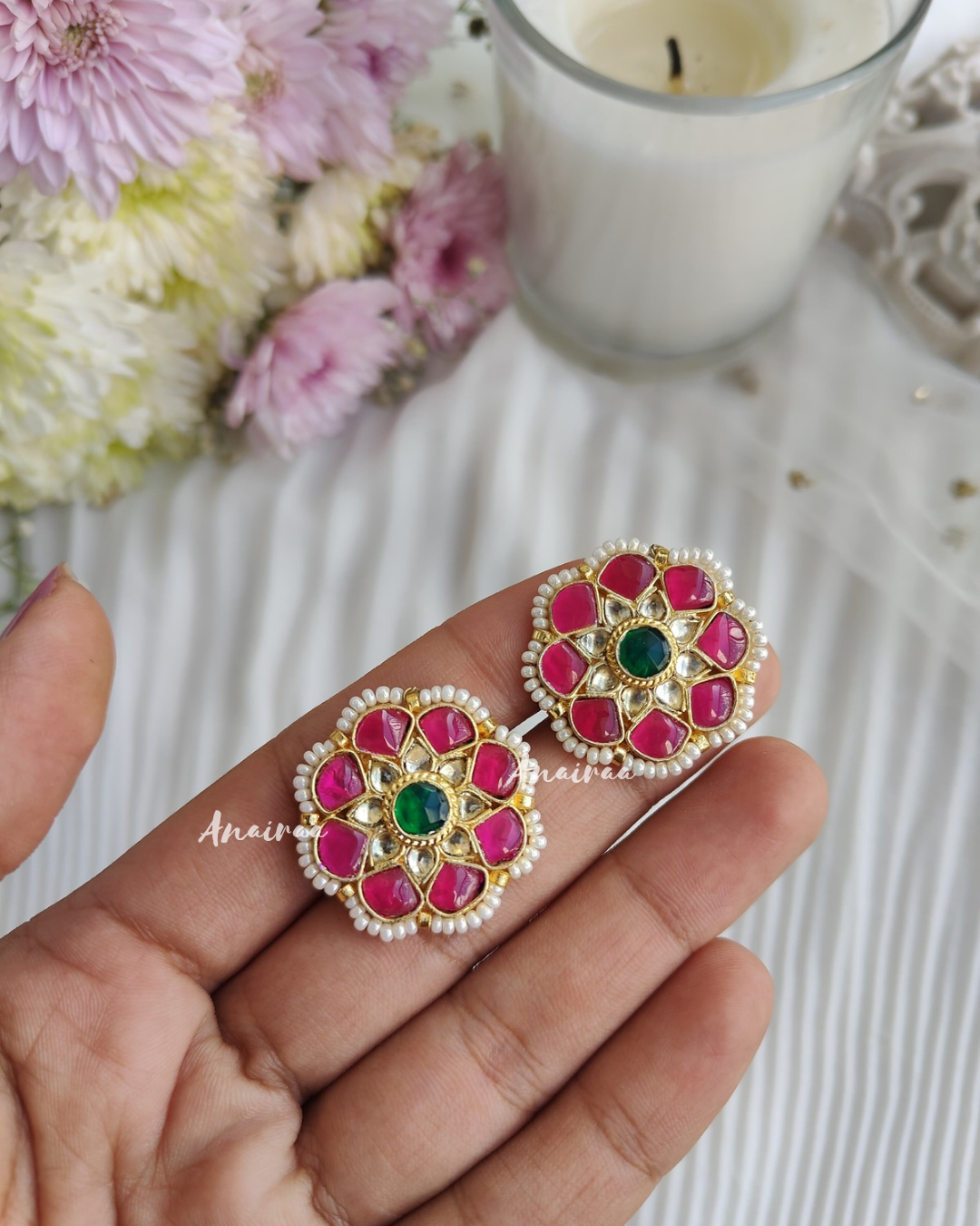 Paachi kundan studs