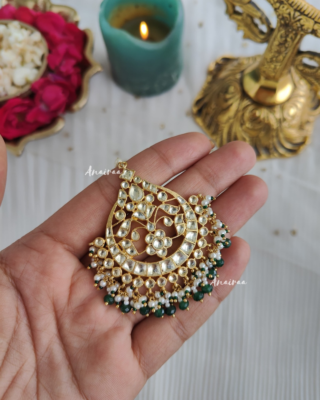 Paachi kundan maangtikka
