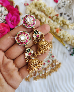 Mint ruby pearl Antique set