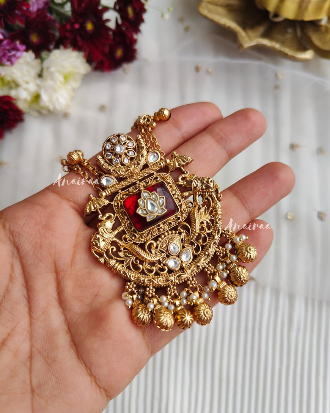 Antique long necklace set