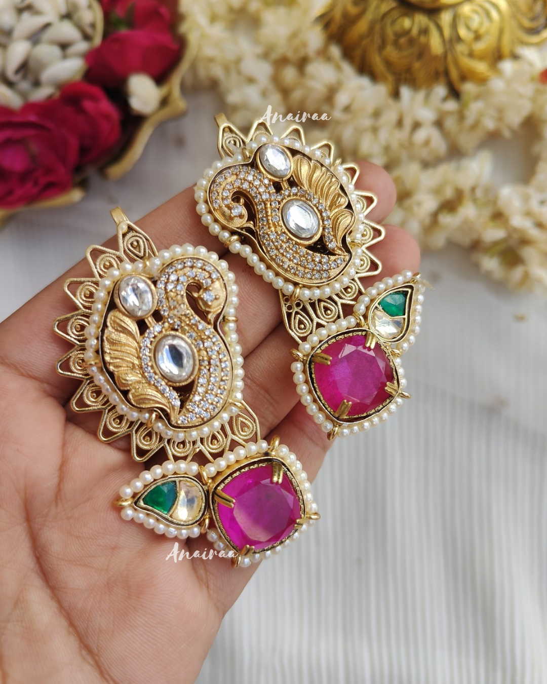 Polki earcuff earrings