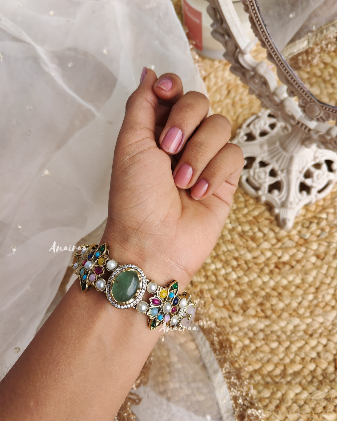 Semi precious victorian bangles(Single pc)