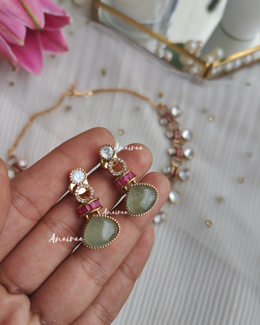 Veda moissanite necklace set