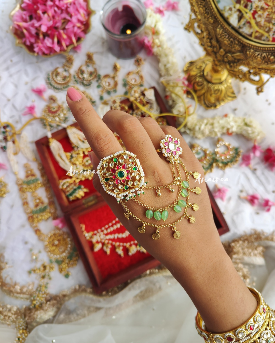 Paachi kundan ring