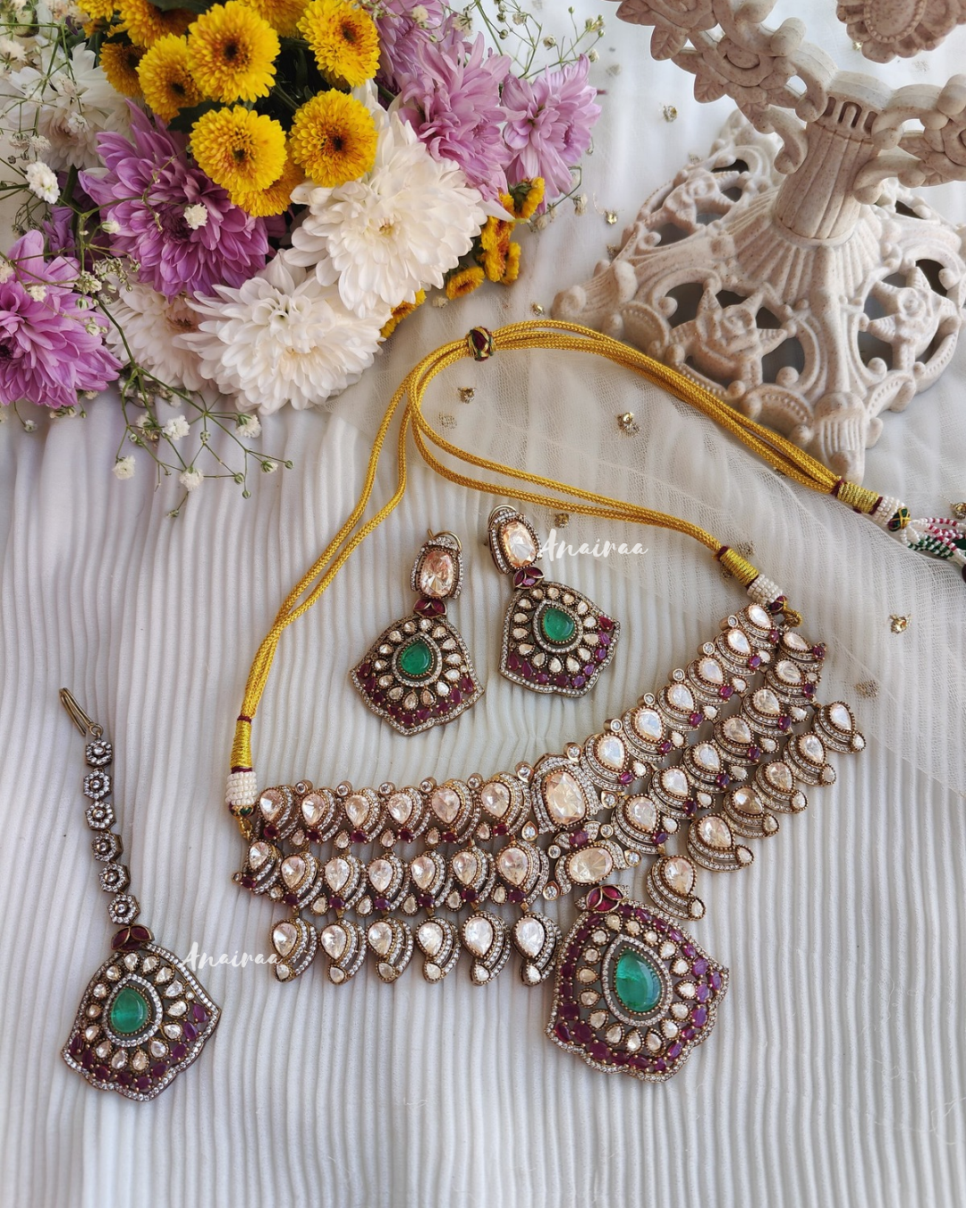 Prisha polki moissanite choker set