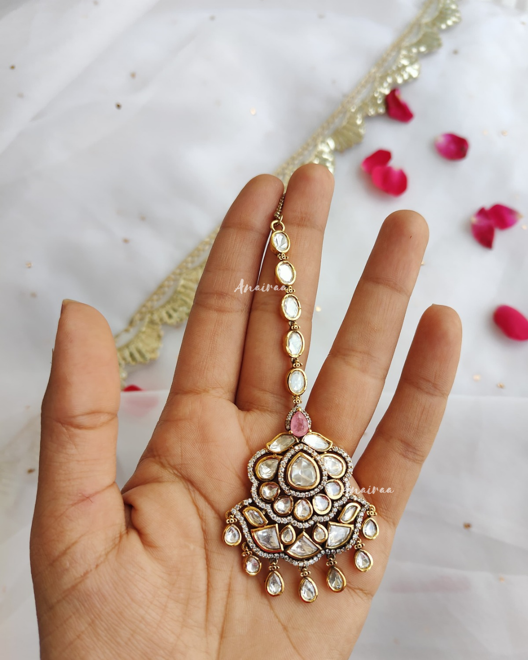 Moissanite maangtikka