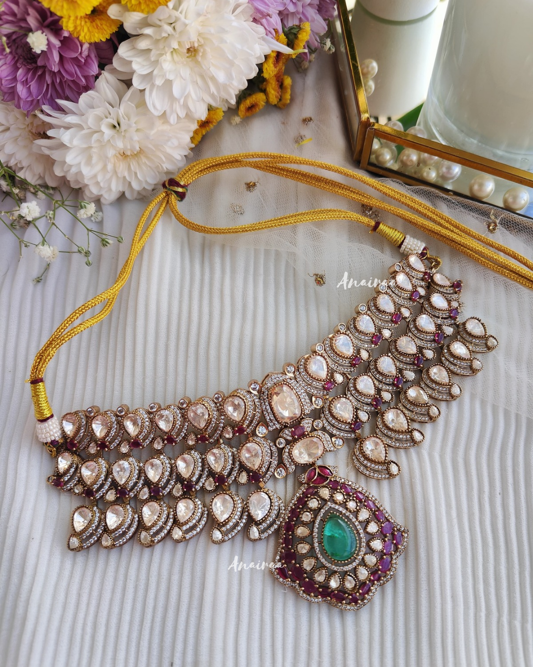 Prisha polki moissanite choker set