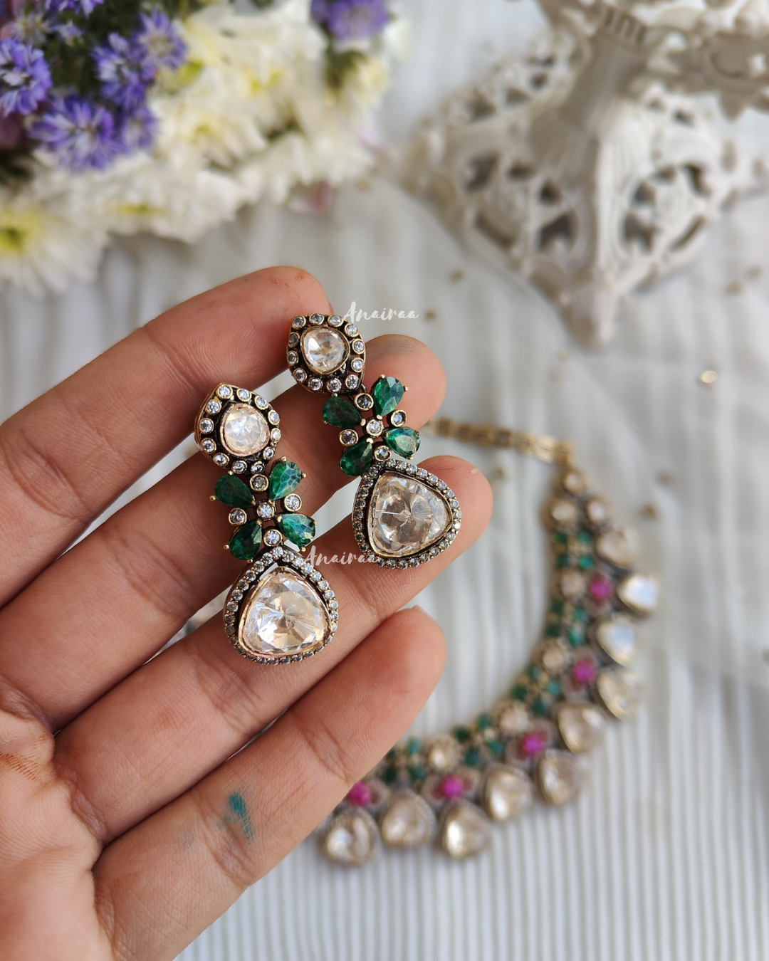 Emily Moissanite necklace set