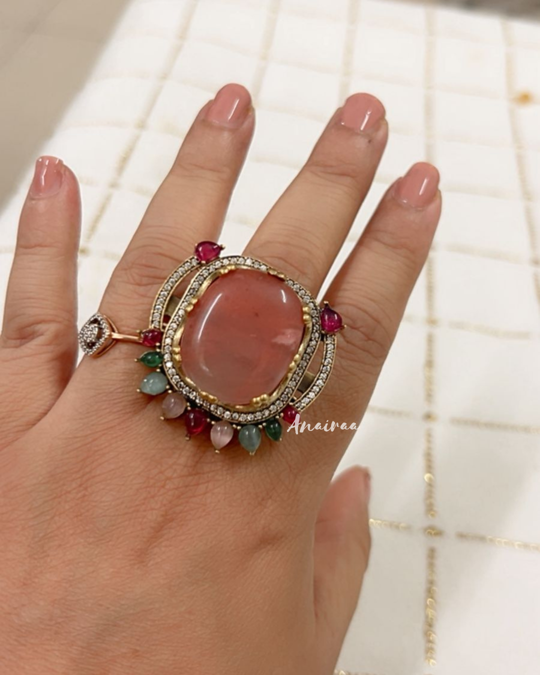 Semi precious victorian ring