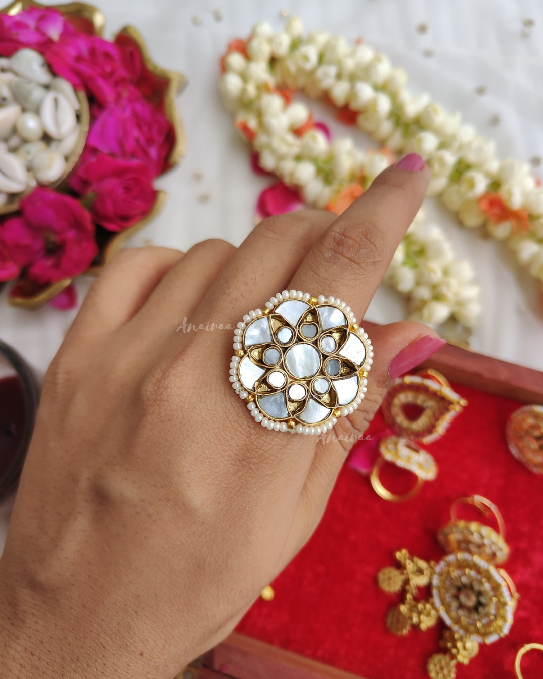 Mother of pearl ring