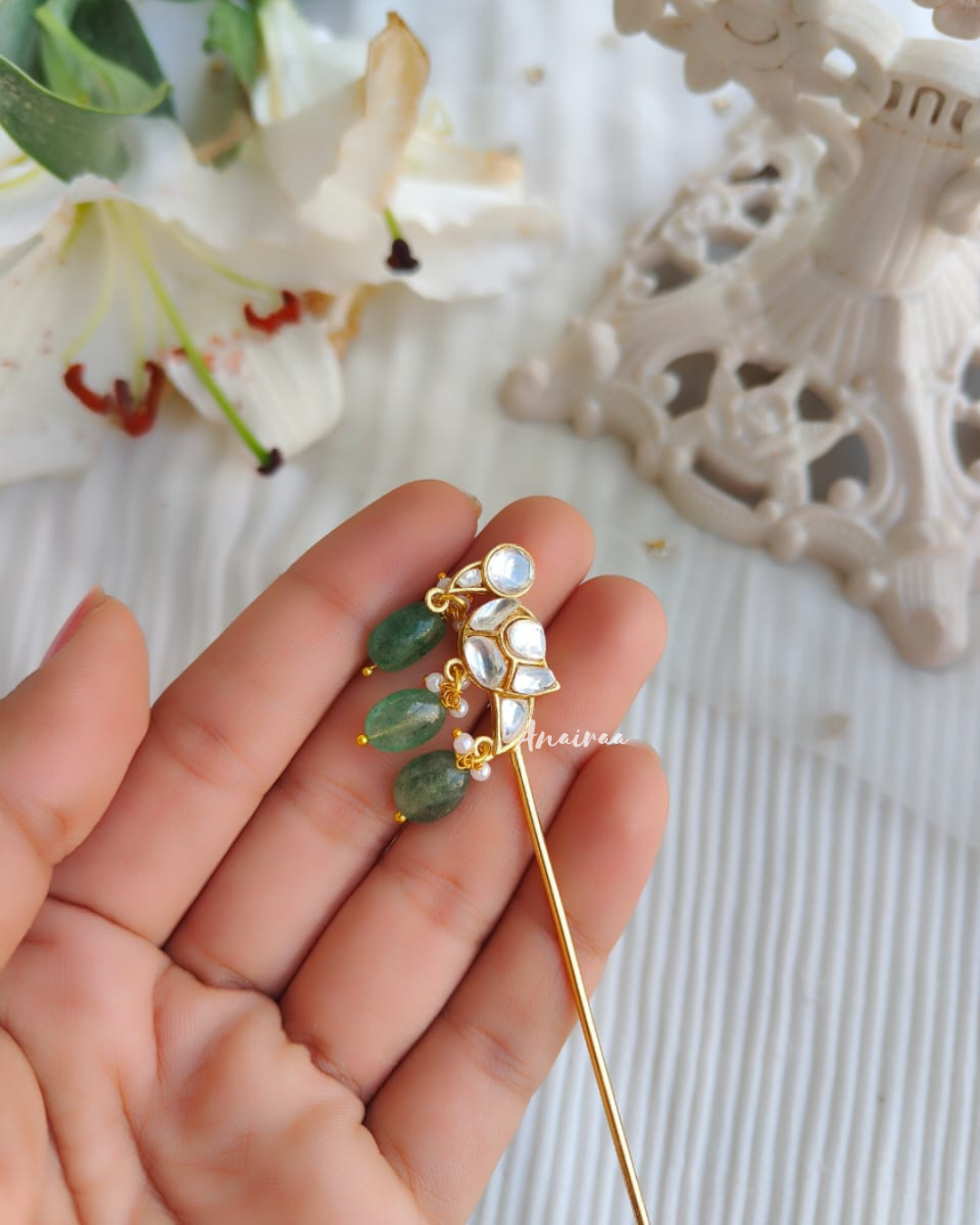 Polki hair accessory