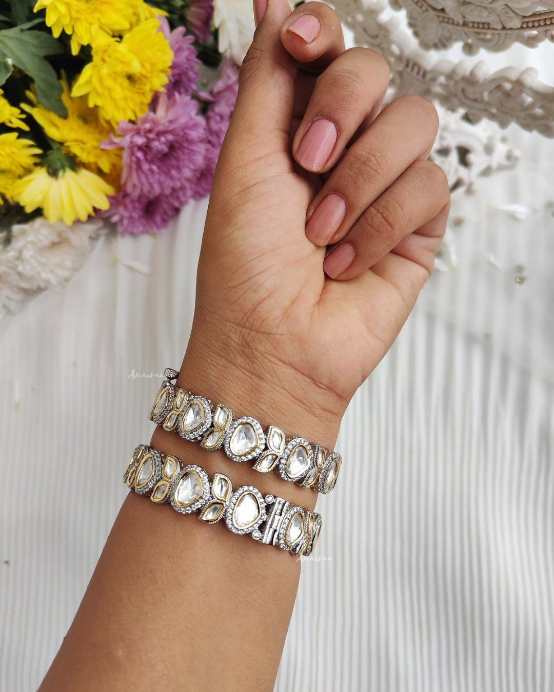 Polki openable bangles