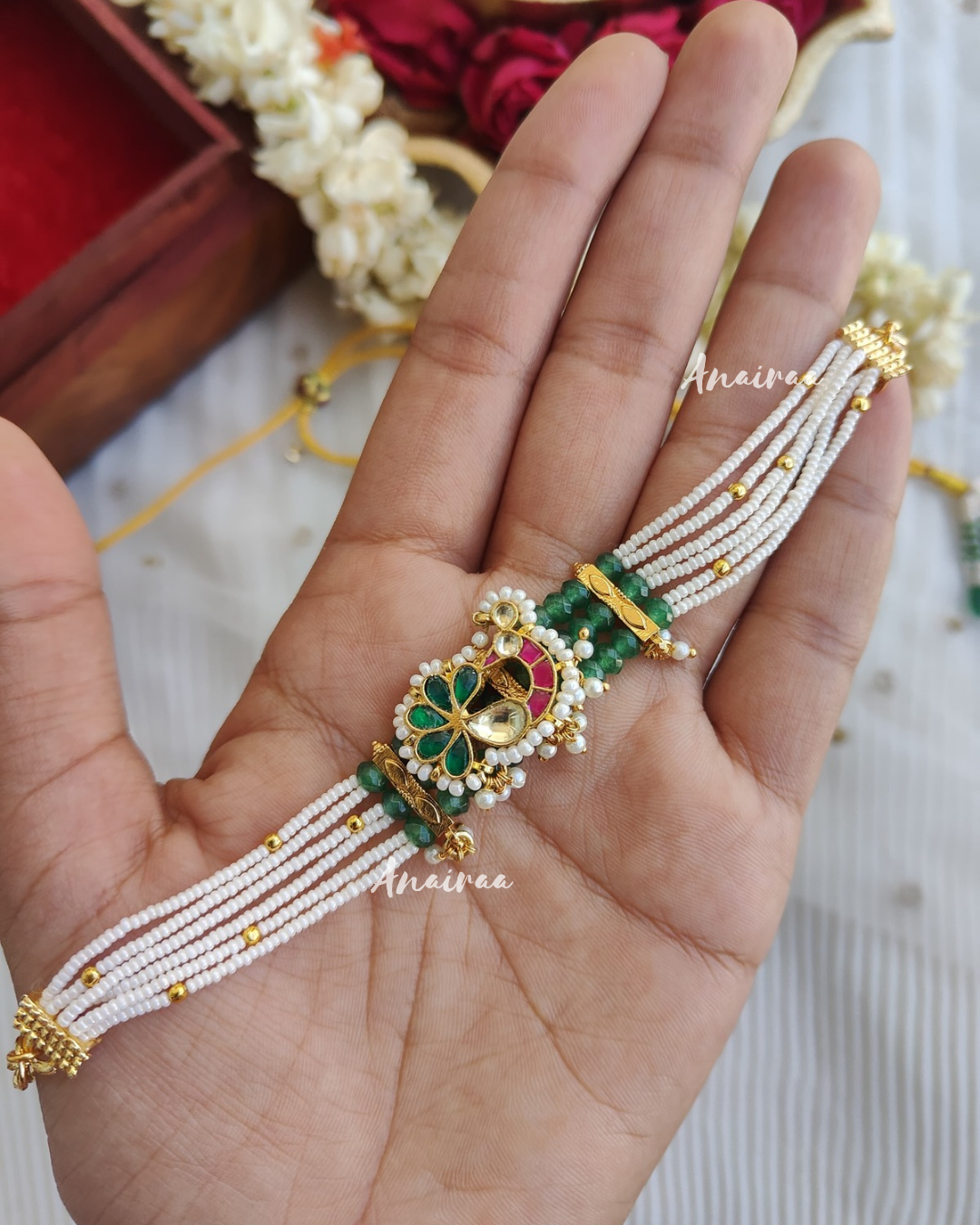 Trishika choker and bracelet combo