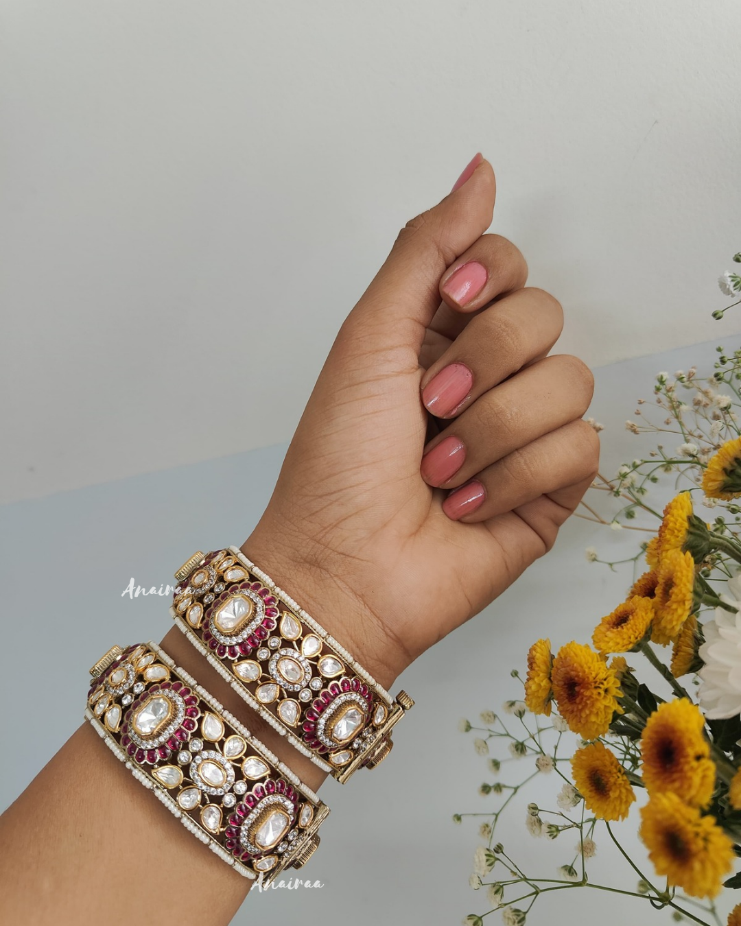 Ruby Moissanite openable bangles