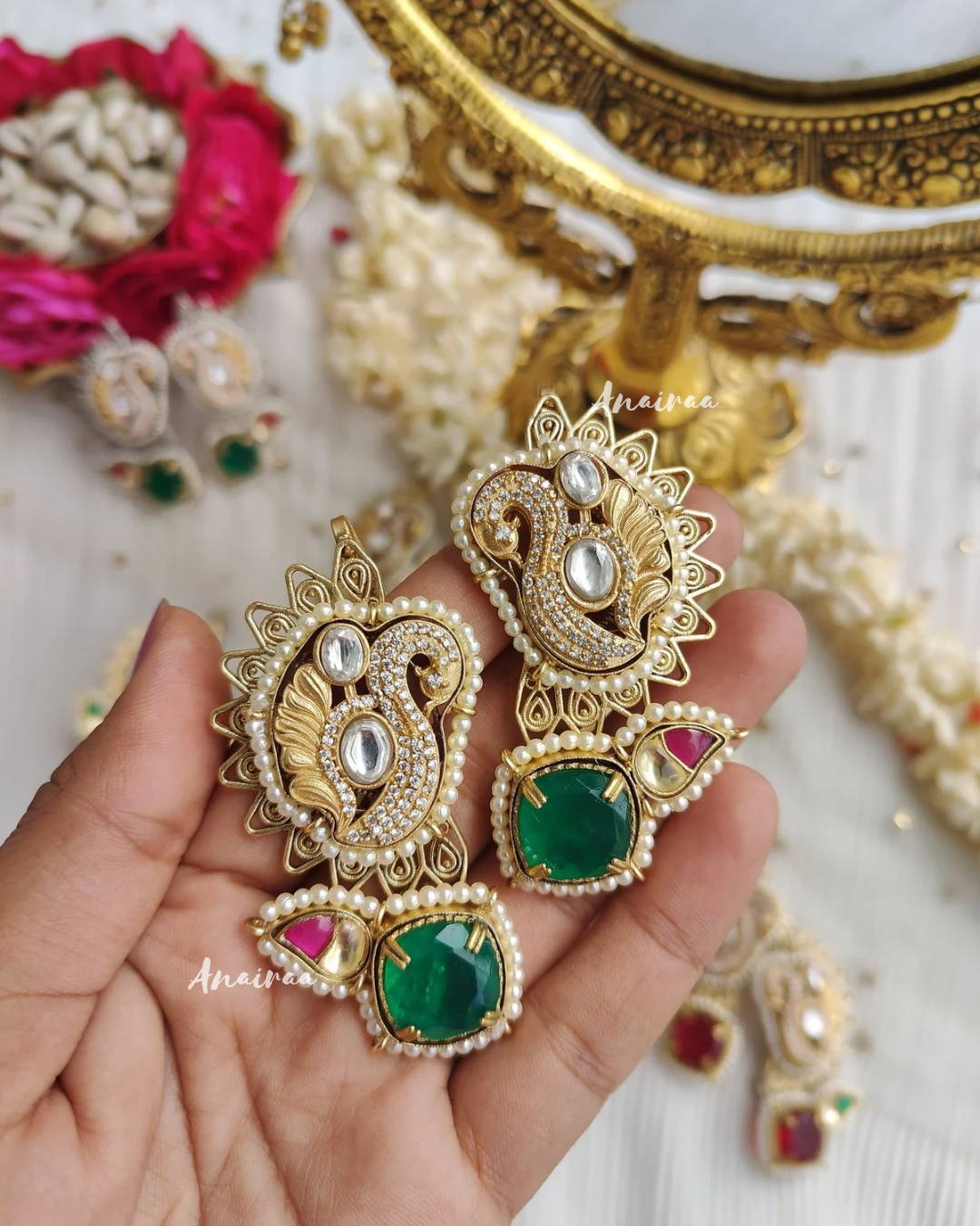 Polki earcuff earrings