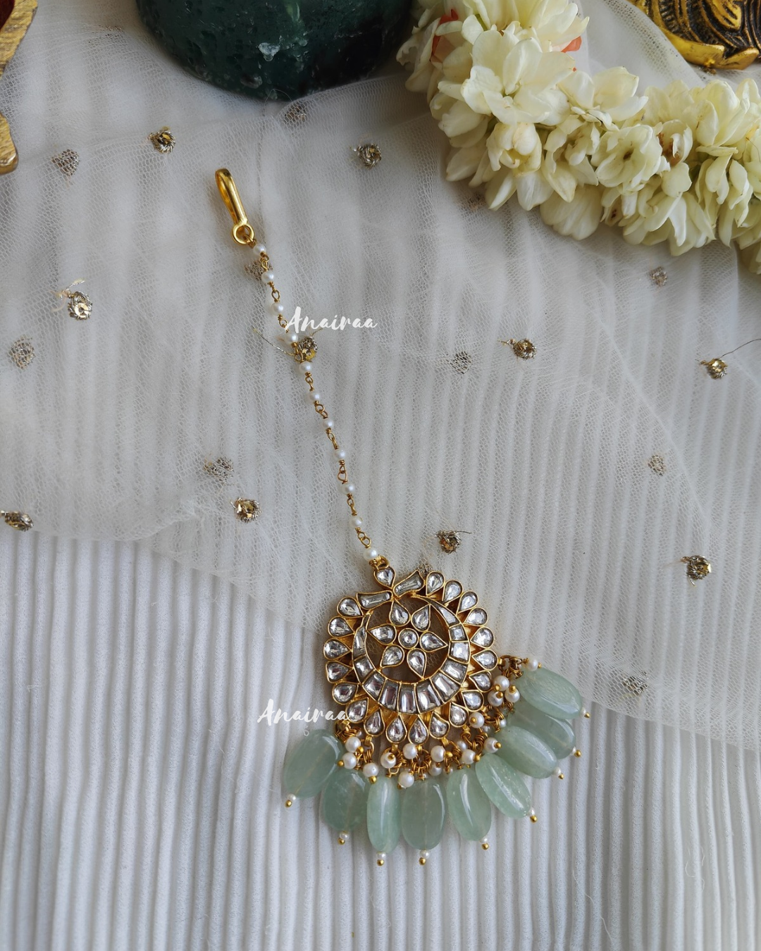 Paachi kundan maangtikka