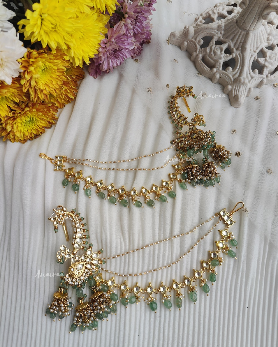Heritage peacock earcuff