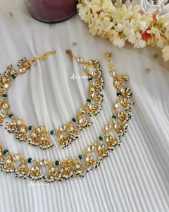 Paachi kundan anklets