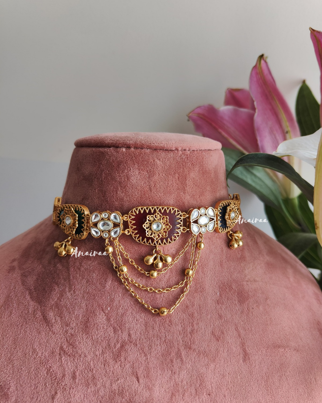 Muskaan polki choker set