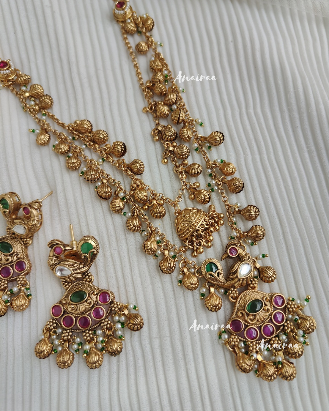 Antique 2 layer long necklace set