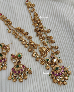 Antique 2 layer long necklace set