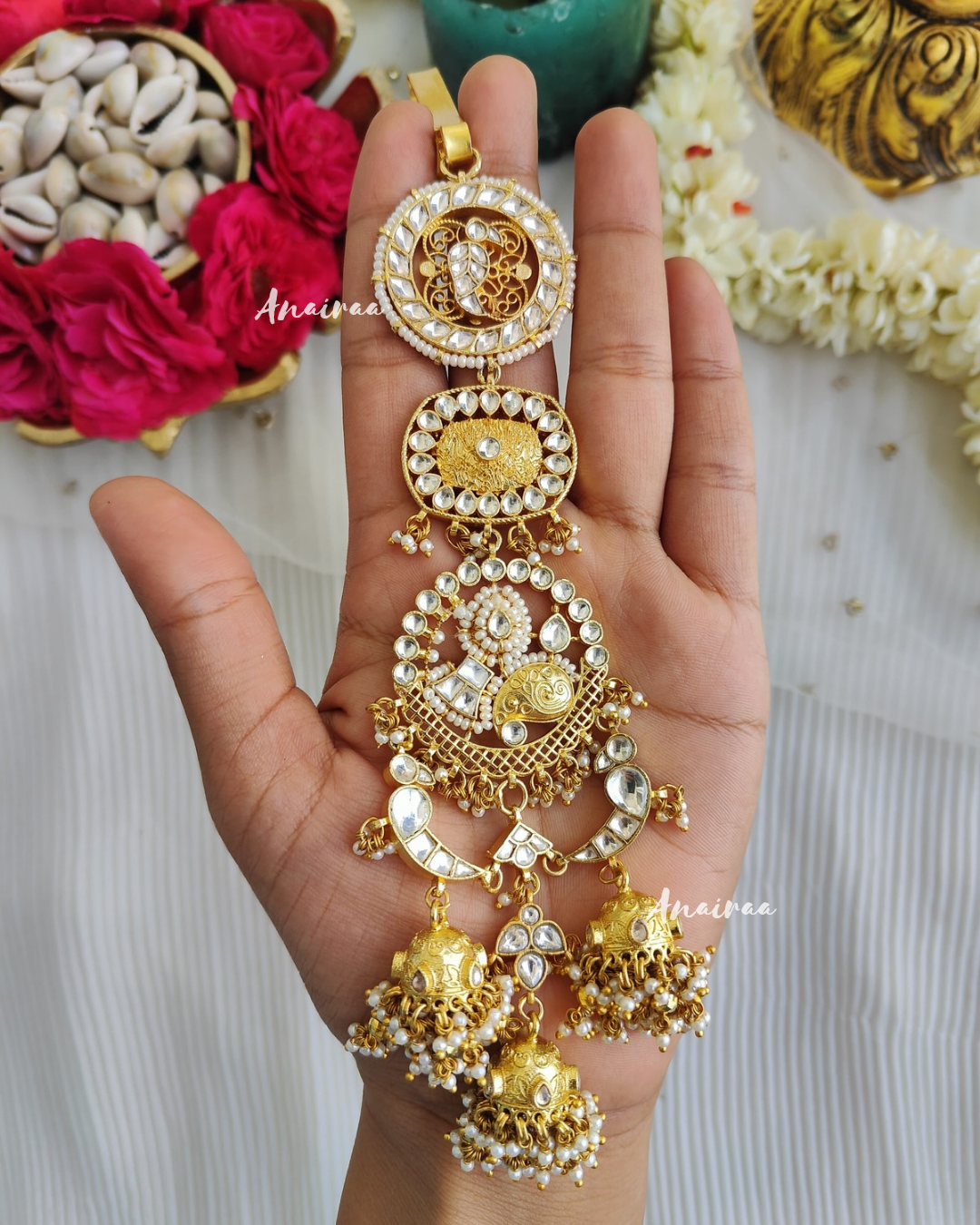 Antique kundan key charm