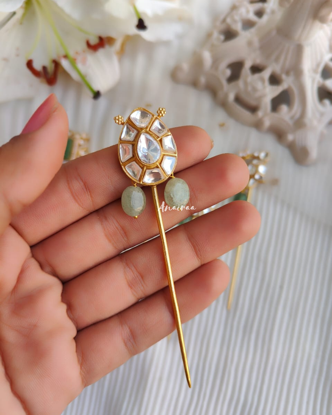 Polki hair accessory