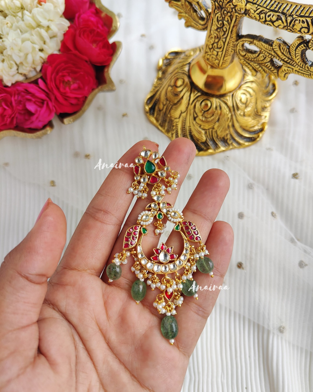 Riya paachi kundan earrings