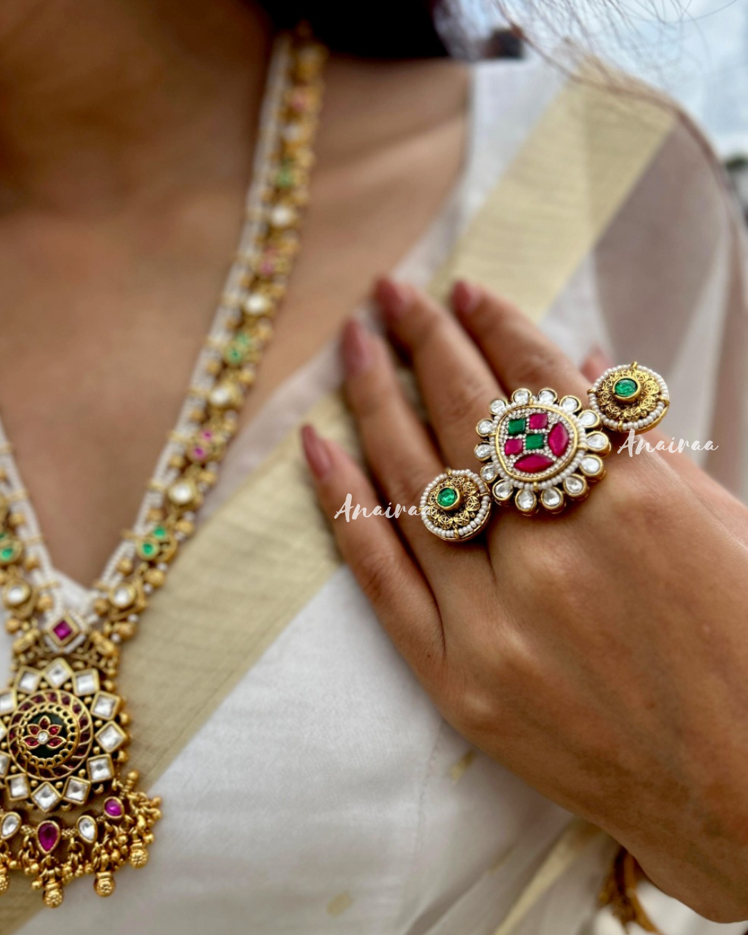 Antique Kundan ring(Only ring)