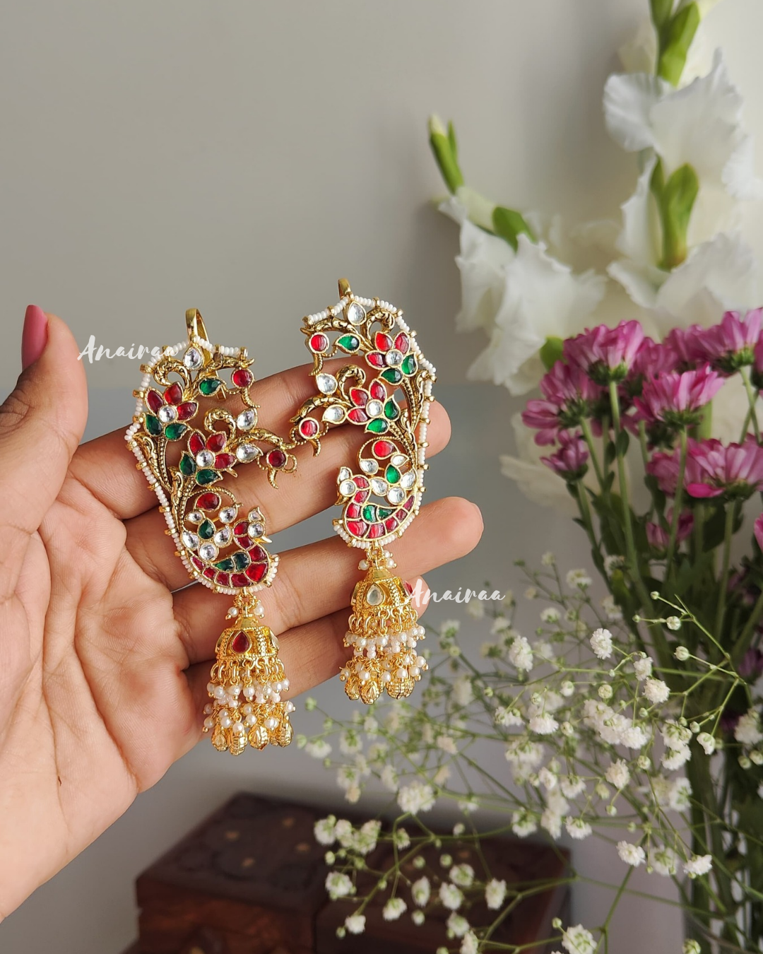 Heritage earcuff jhumkas