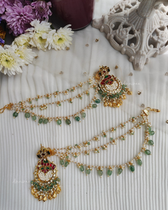 Kundan  pearl beaded earrings
