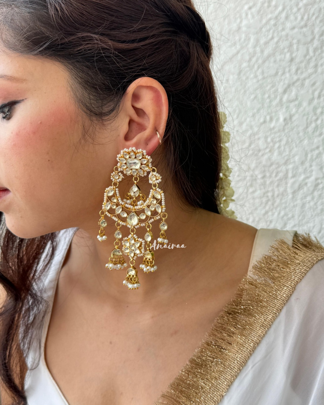 Paachi kundan earrings