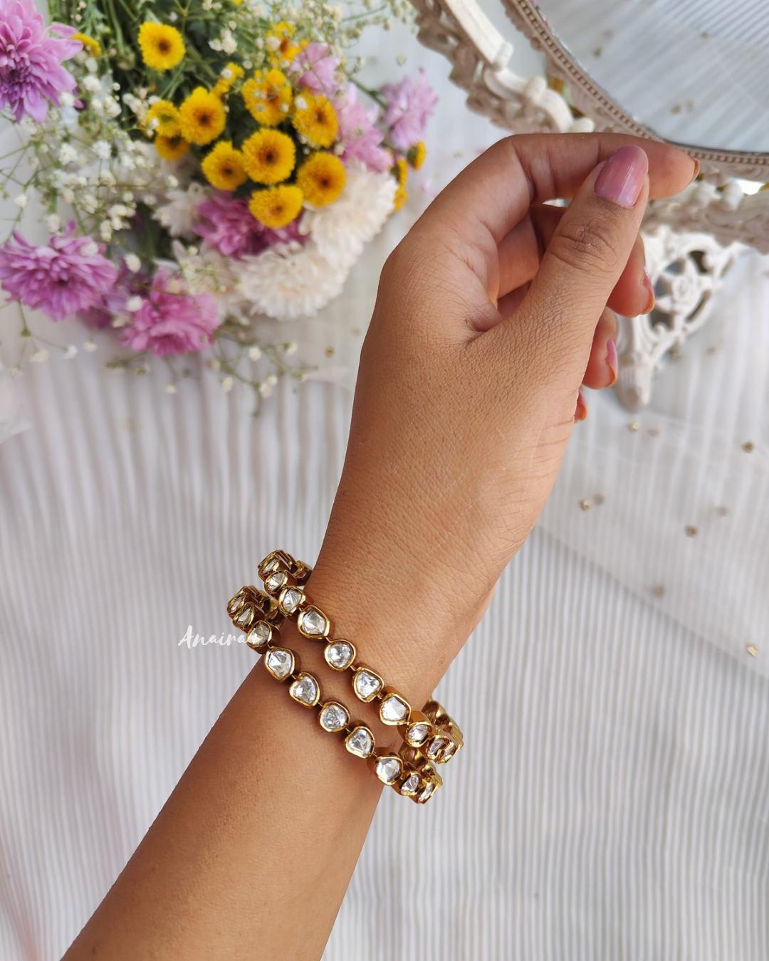 Moissanite non openable bangles(2.6)