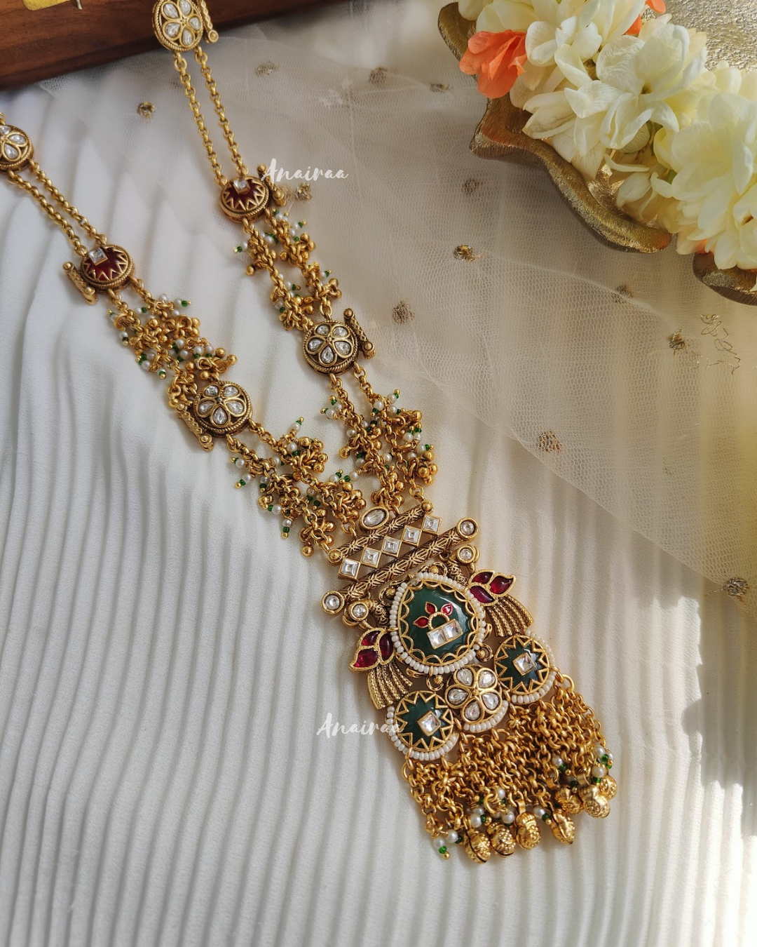 Antique long necklace set