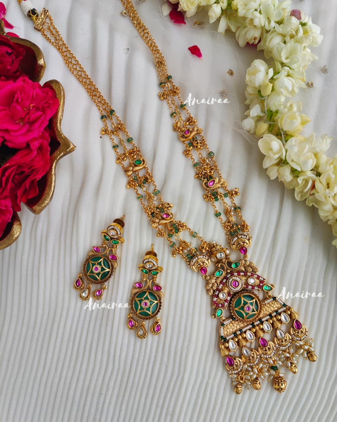 Antique long necklace set
