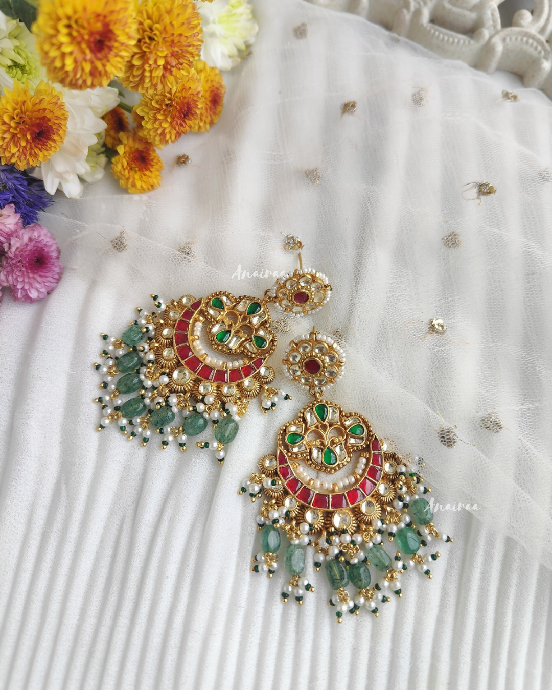 Paachi kundan earrings
