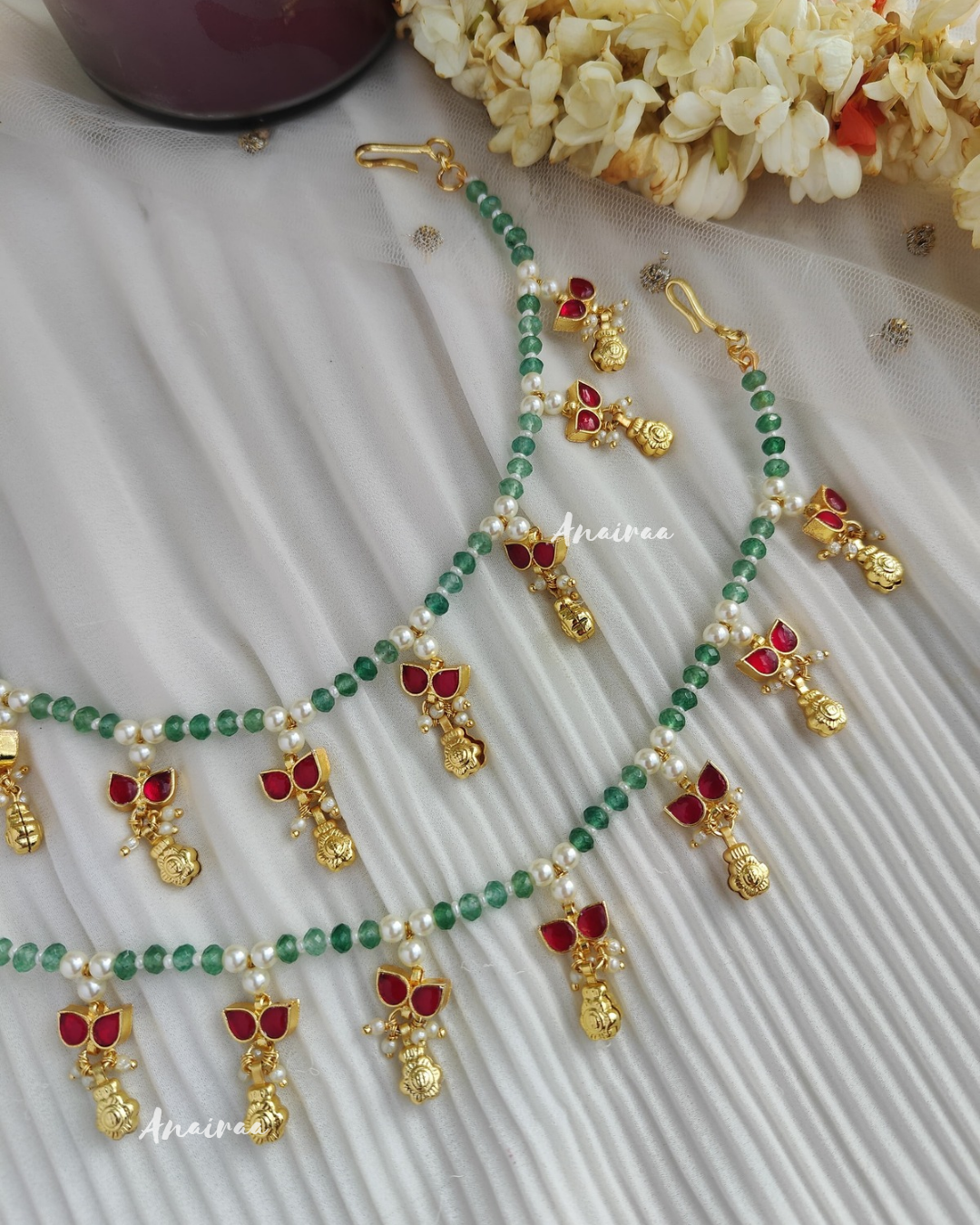 Kundan anklets
