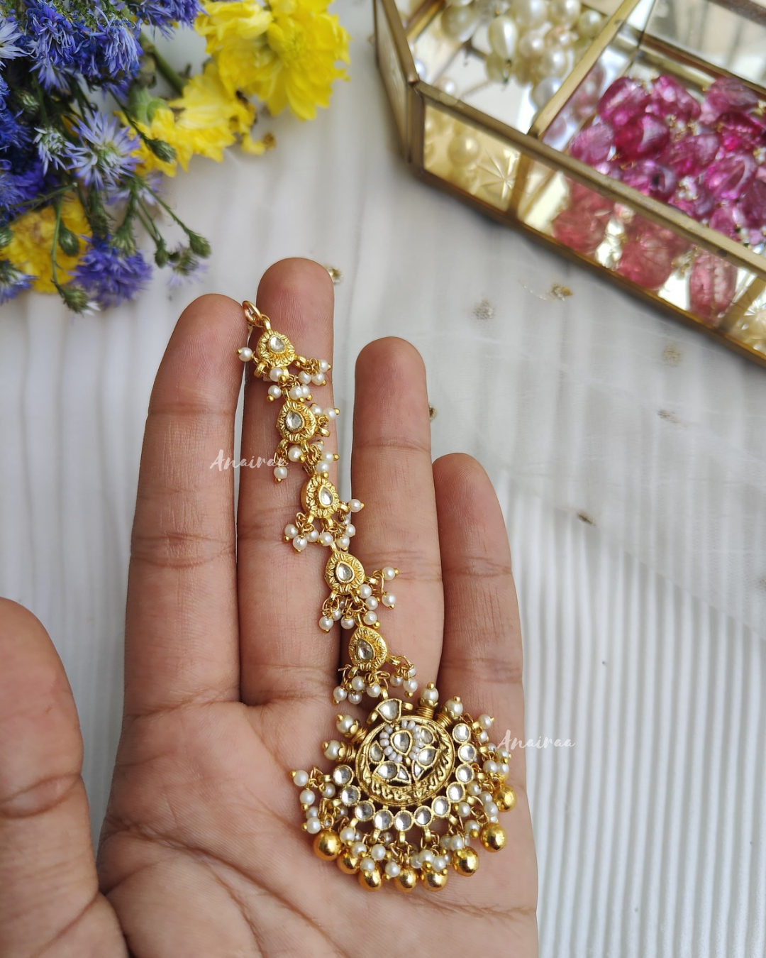Heritage Kundan Maangtika
