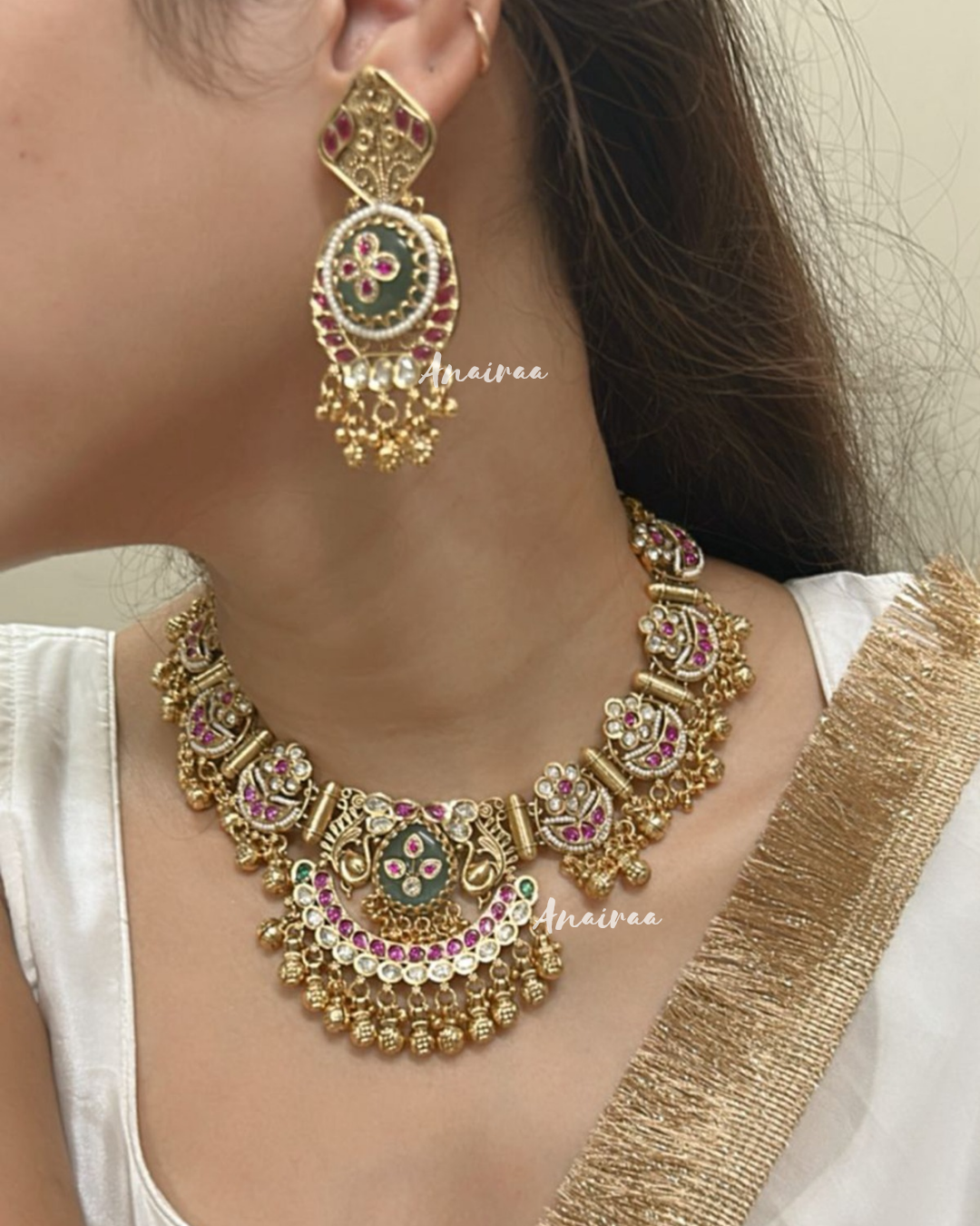 Antique jadau set