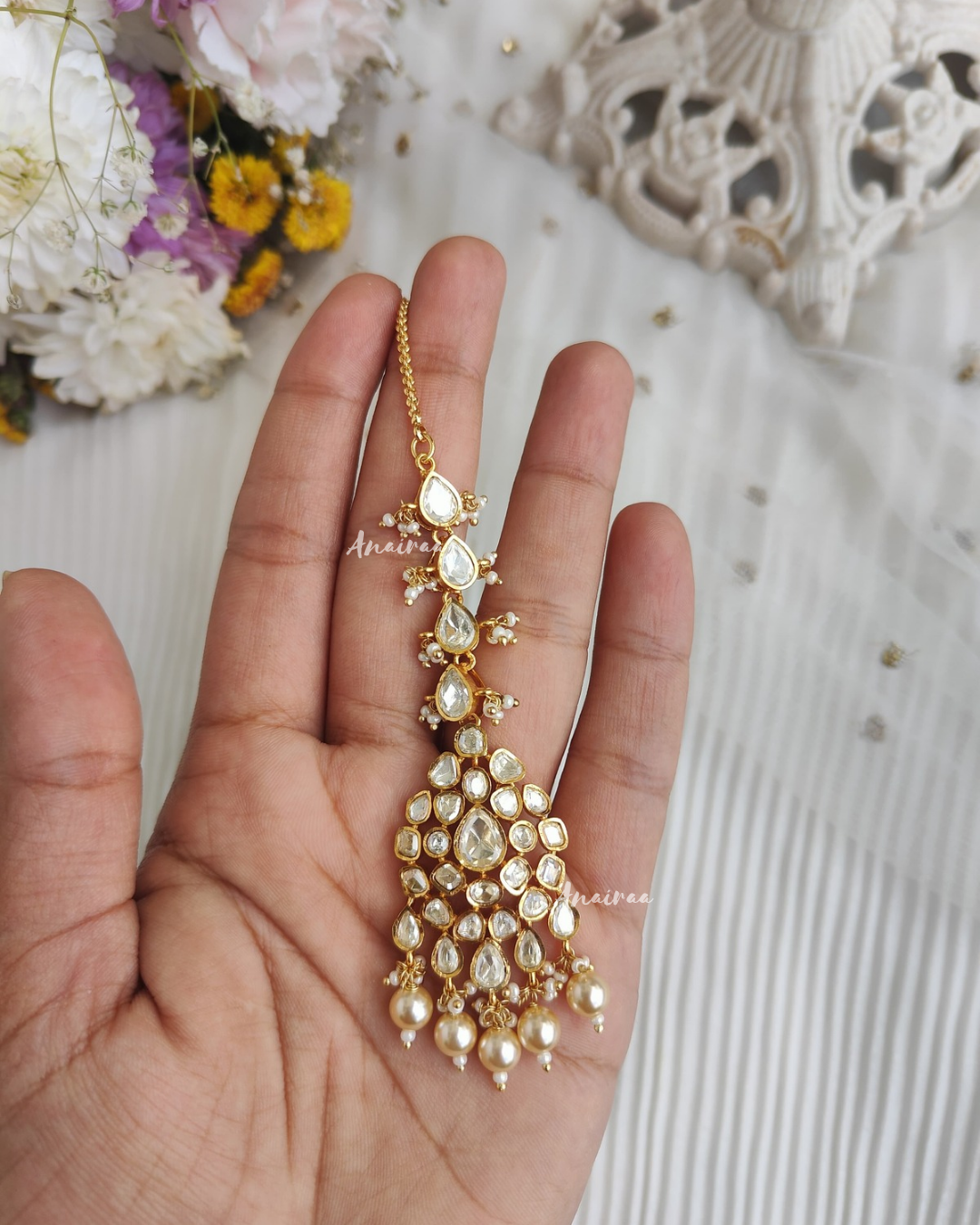 Moissanite maangtikka