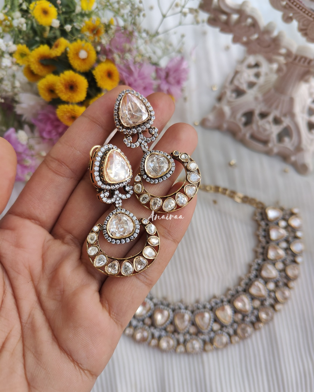 Abigail moissanite necklace set