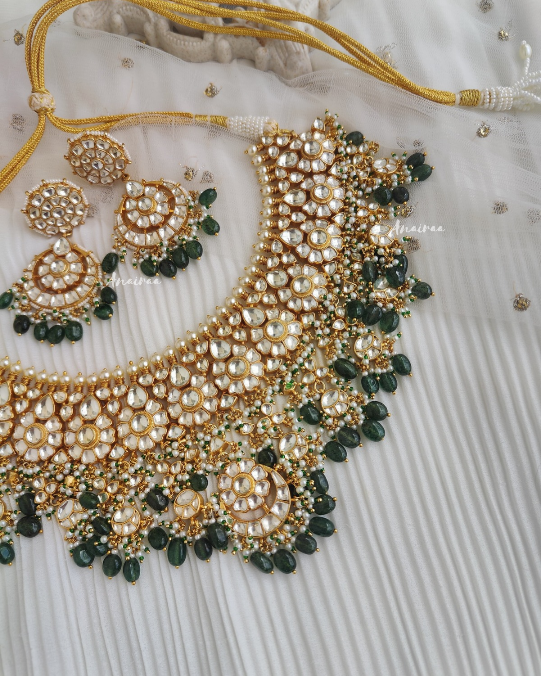Paachi kundan bridal necklace set