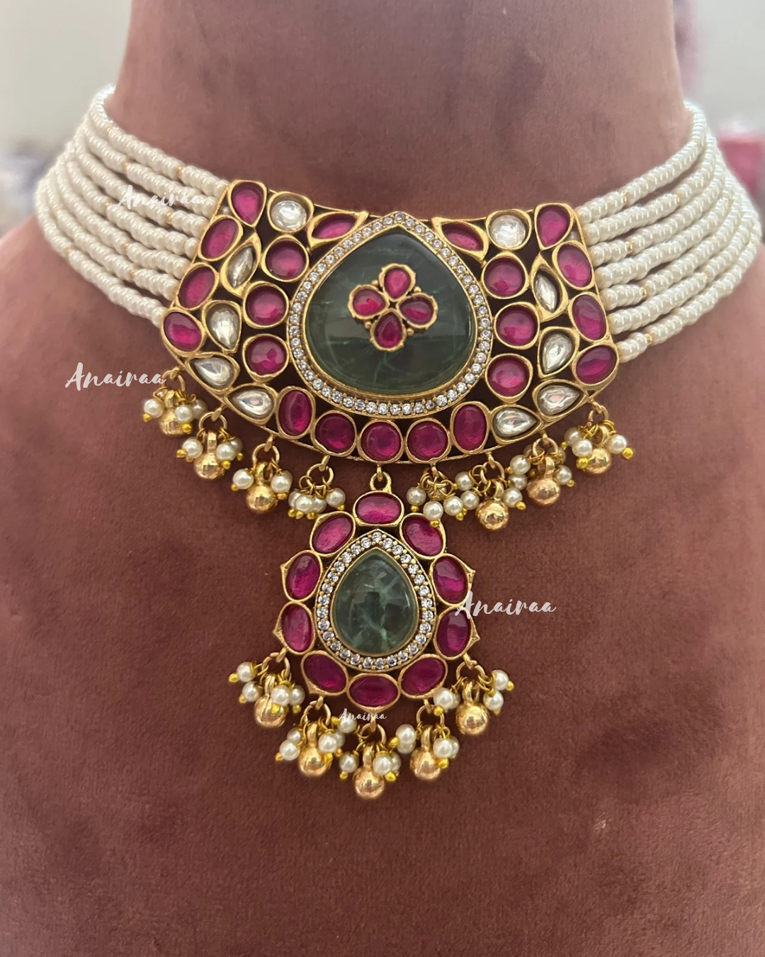 Shriya polki kundan choker set