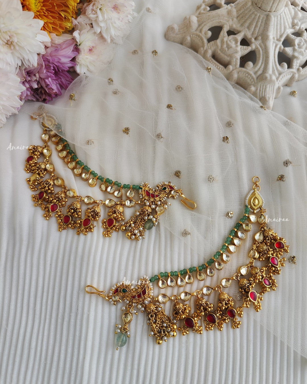 Paachi kundan earchains